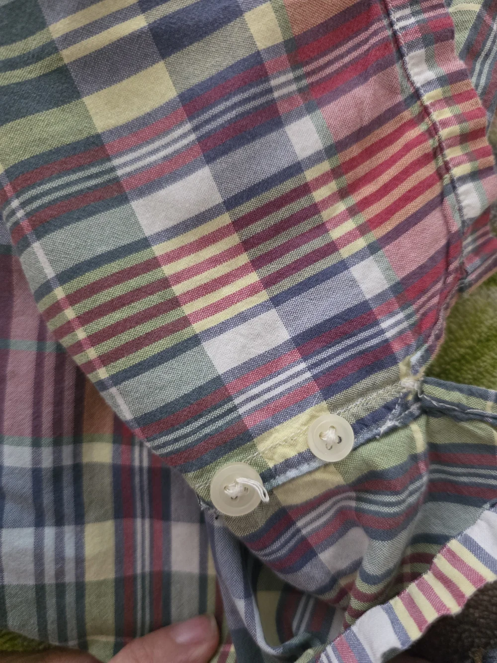 J. Crew Multicolor Plaid Short-Sleeve Shirt - Pastel Check